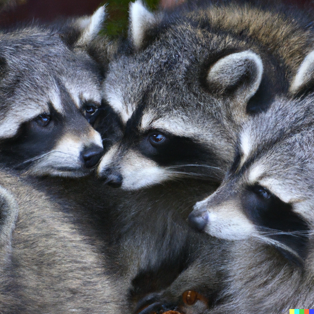 3 Racoons plotting world domination